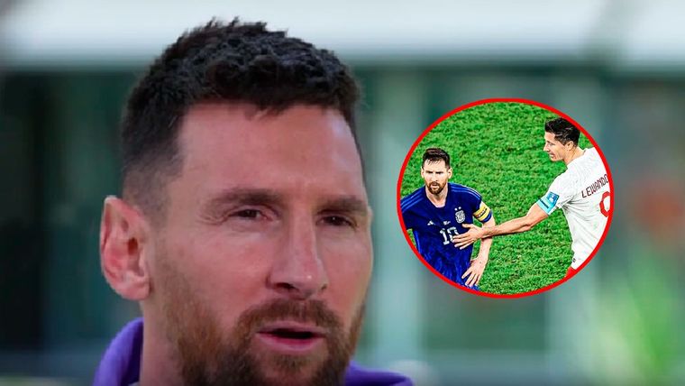 Messi y una confesión sobre su tenso cruce con Lewandowski en Qatar Foto: ESPN