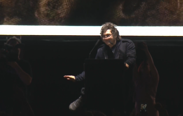 El gesto de Javier Milei.