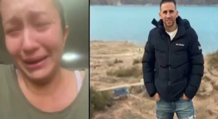 El desgarrador llanto de la esposa del gendarme argentino retenido en Venezuela. Foto: Captura de video