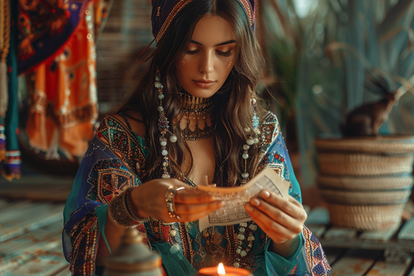 El horóscopo gitano utiliza elementos de la vida cotidiana para sus predicciones Foto: Imagen generada por Mid Journey El horóscopo gitano utiliza elementos de la vida cotidiana para sus predicciones Foto: Imagen generada por Mid Journey