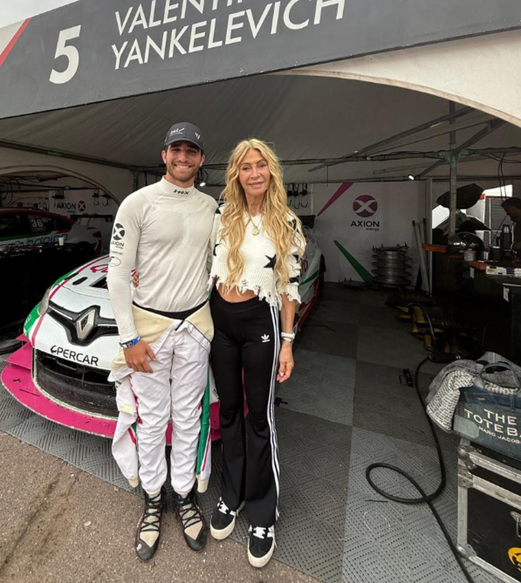 Cris Morena junto a su nieto en Mendoza. Cris Morena junto a su nieto en Mendoza.