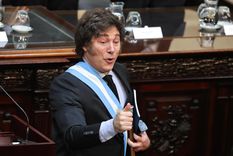 Javier Milei chicaneó largo y tendido al kirchnerismo. Foto: EFE