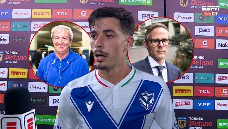 Valentín Gómez no se guardó nada después de la primera victoria de Vélez en el campeonato. Foto: Captura de TV