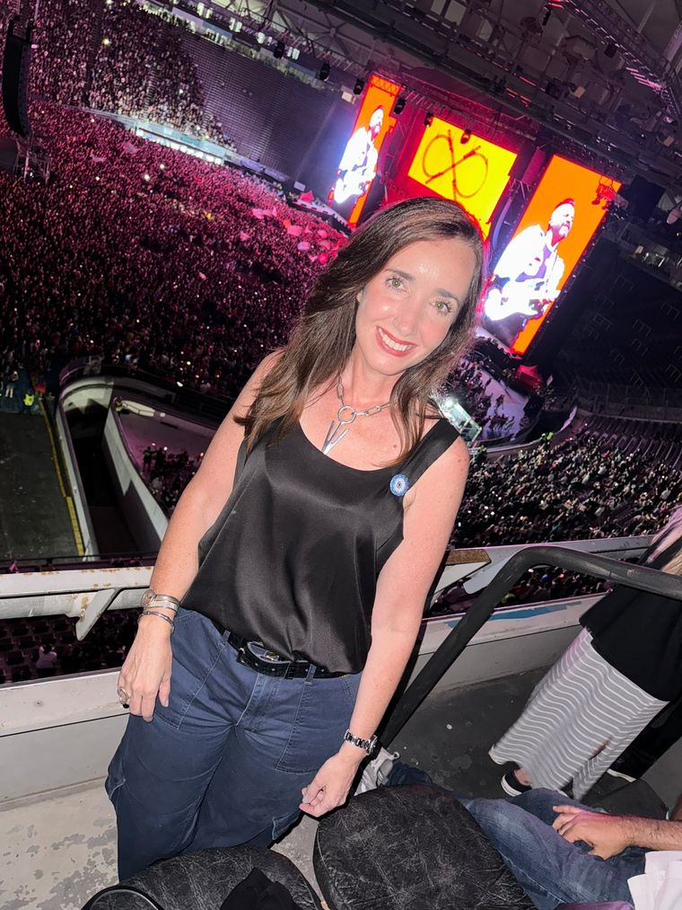 La vicepresidenta fue a ver a Los Piojos. Foto: Cuenta de X de Victoria Villarruel.