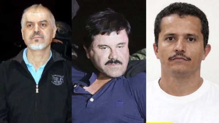 Félix Gallardo, El Chapo Guzmán y El Mencho.