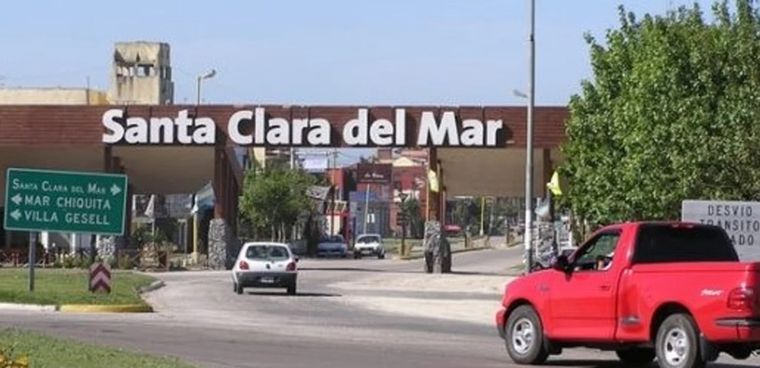 Ingreso a la localidad marplatense de Santa Clara Foto: Redes sociales