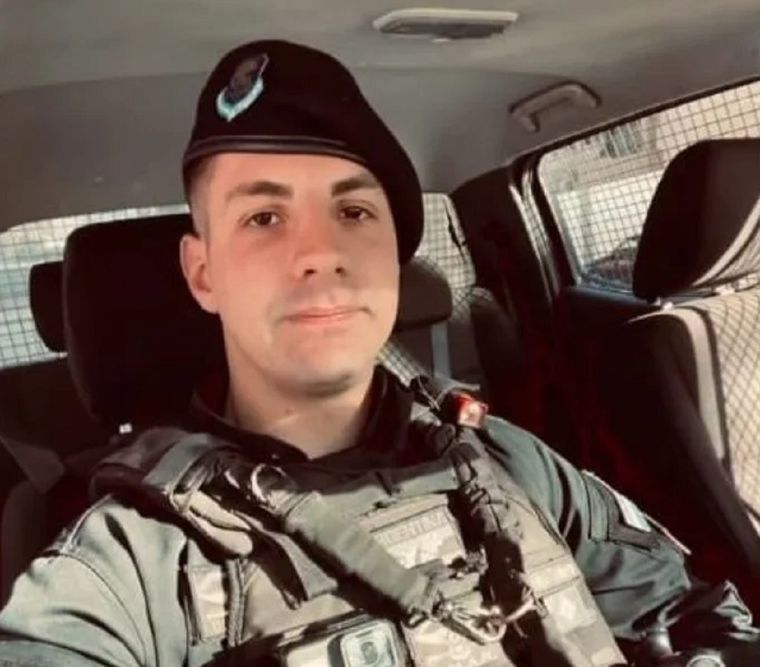 Jeremías Armayor, el agente repudiado en las redes por su accionar en el operativo del partido de Godoy Cruz ante Vélez Foto: Redes sociales