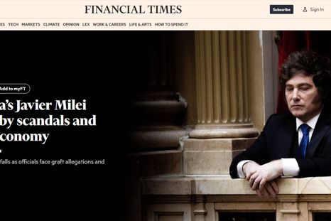 El artículo del Financial Times sobre Javier Milei. El artículo del Financial Times sobre Javier Milei.