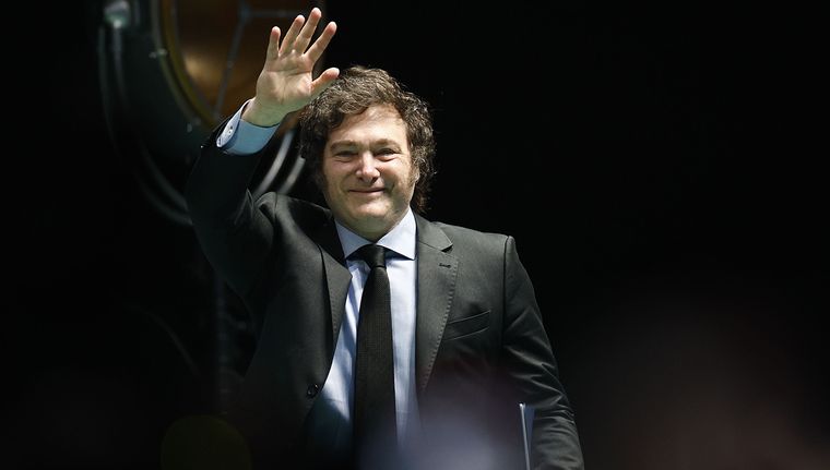 Javier Milei celebró la aprobación de la Ley Bases en la Cámara de Senadores Foto: EFE