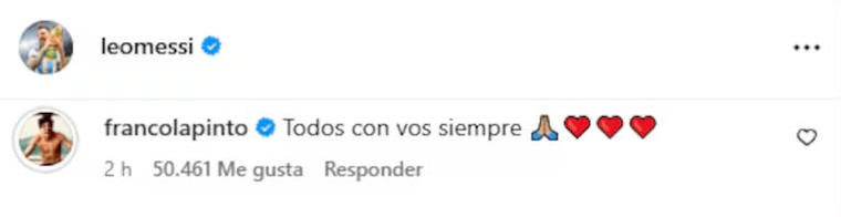 El mensaje de Colapinto a Messi tras la desgarradora carta que le escribió a su papá. El mensaje de Colapinto a Messi tras la desgarradora carta que le escribió a su papá.