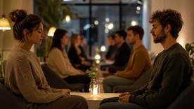 El silent dating es la nueva tendencia para conocer a una pareja. (Imagen creada con IA). El silent dating es la nueva tendencia para conocer a una pareja. (Imagen creada con IA).