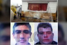 Arriba: los trabajos en la Casilla del Horror, donde encontraron a la víctima. Abajo: César Ricarte y Tomás Irala Cardozo.&nbsp;