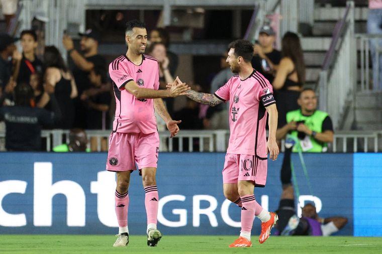 Busquets y Messi son dos de las principales figuras de Inter Miami en el Mundial de Clubes. Foto: NA Busquets y Messi son dos de las principales figuras de Inter Miami en el Mundial de Clubes. Foto: NA