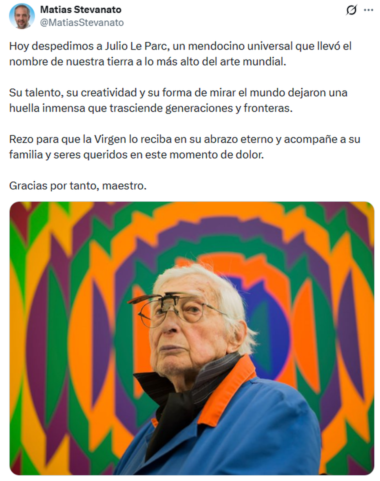 El intendente maipucino Matías Stevanato también dejó su mensaje. El intendente maipucino Matías Stevanato también dejó su mensaje.