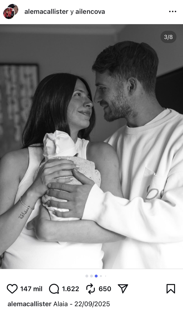 El posteo del campeón. Créditos: Instagram / alemacallister El posteo del campeón. Créditos: Instagram / alemacallister