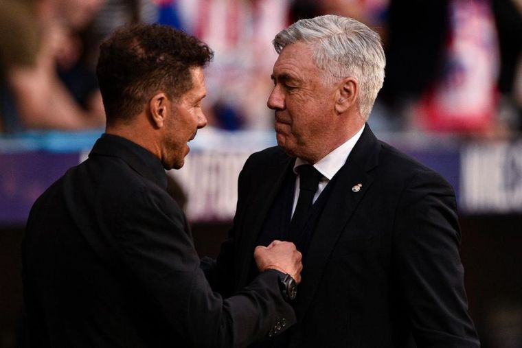 El Cholo Simeone le dedicó unas palabras de despedida a Ancelotti. Foto: Archivo