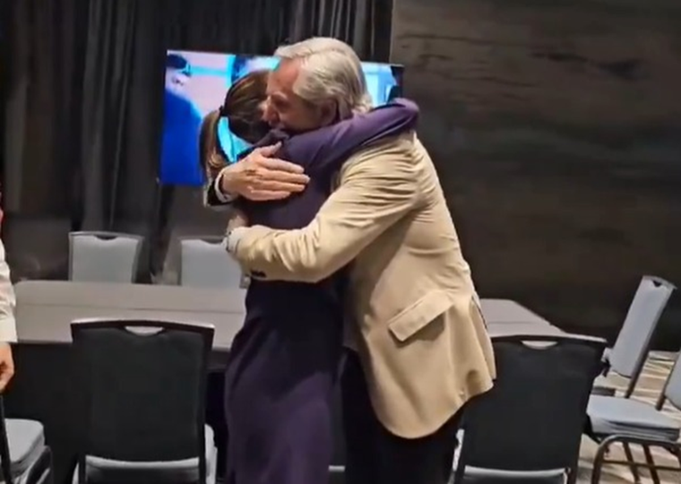 Alberto Fernández celebró en México el triunfo de Claudia Sheinbaum Foto: Captura de video