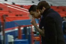 Pochettino le comunicó a Di María lo sucedido Foto: captura de TV