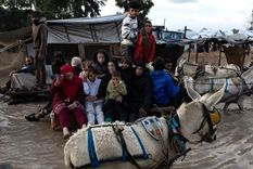 Gaza soporta una tormenta polar con frío, lluvias y derrumbes. Foto Efe