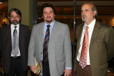 MDZol | Jaime Ledesma, el gobernador de Misiones Maurice Fabián Closs y Luis Jacobo. Foto: Gerardo Gómez / MDZ