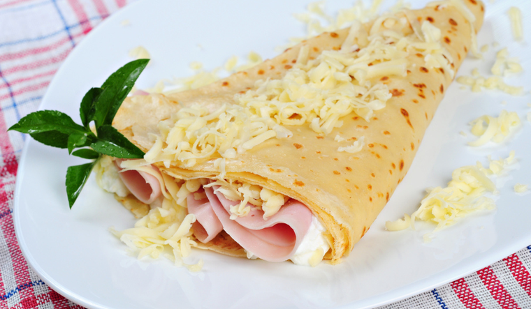 Sorpresa culinaria: crepes saladas con jamón y queso, una combinación irresistible Foto: Shutterstock