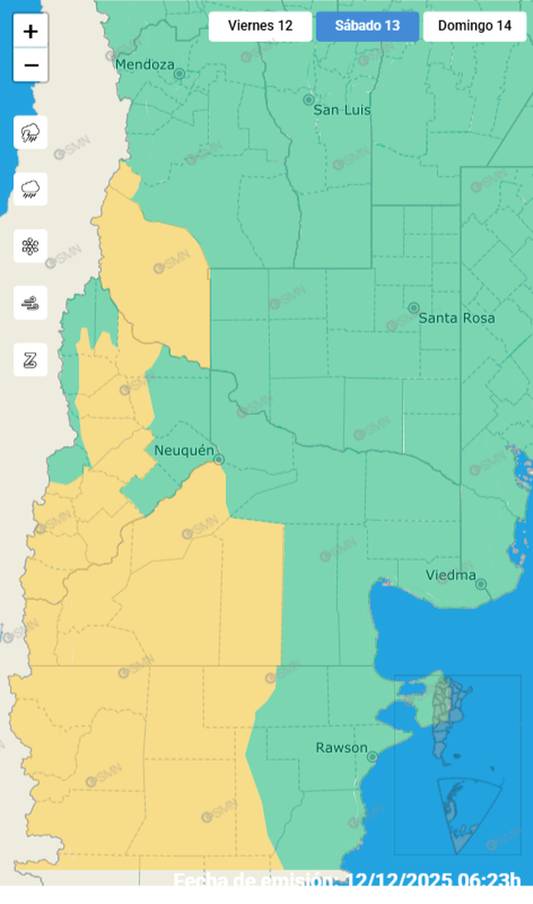 El SMN emitió alerta amarilla por viento zonda en el sur de la provincia. El SMN emitió alerta amarilla por viento zonda en el sur de la provincia.