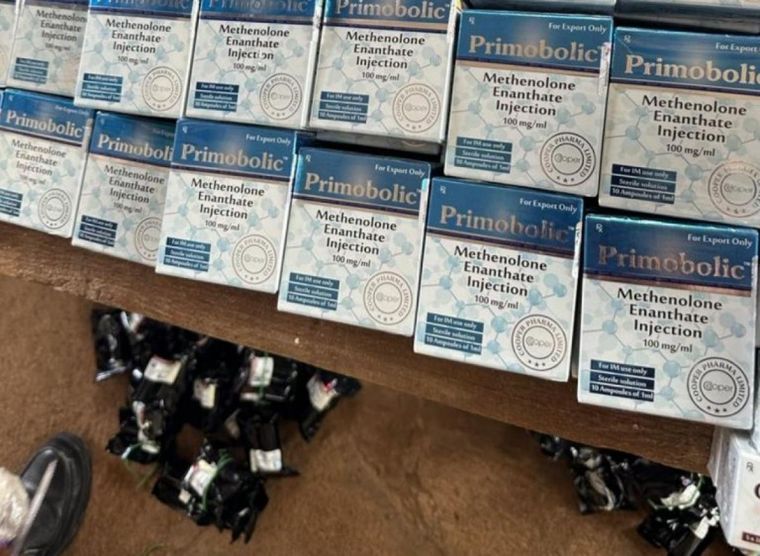 La Aduana informó que fueron secuestrados más de mil paquetes con anabólicos en un puesto de la Triple Frontera Foto: NA