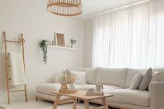 Tonos claros y suaves, en un living con la calidez del estilo nórdico. Foto: Pinterest