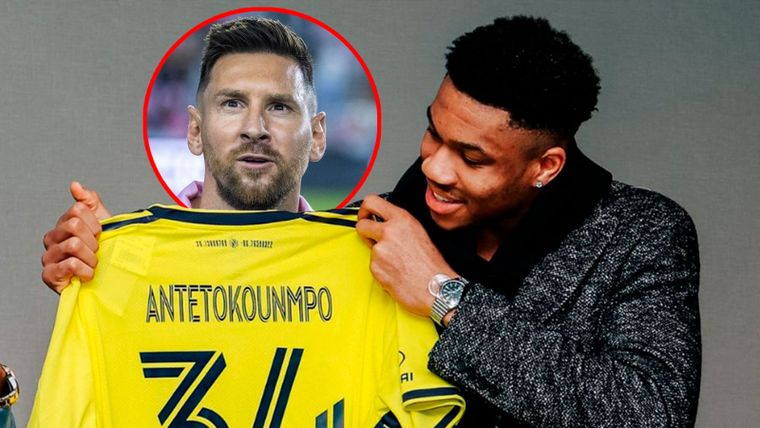 Antetokounmpo, figura de la NBA y dueño del Nashville, lamentó tener que alentar contra Messi en la Leagues Cup