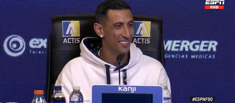 Ángel Di María, en su presentación en Rosario Central.