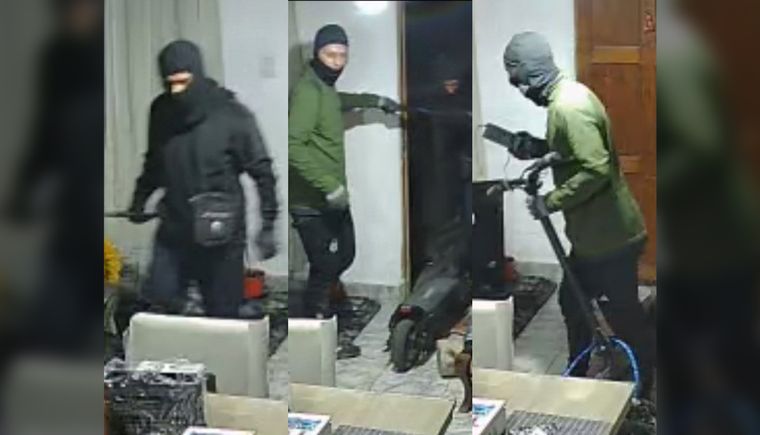 Los sospechosos del robo en Guaymallén y un video que podría complicarlos.&nbsp;