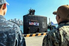 Japón se abre a los submarinos nucleares, como el de la imagen, de Estados Unidos en Corea del Sur. Foto USNavy