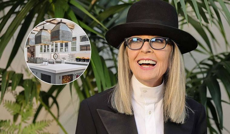 Diane Keaton diseñó una increíble cocina en su casa de campo.