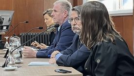 El Diputado Gerardo Milman, junto a su abogado Mauricio Castro