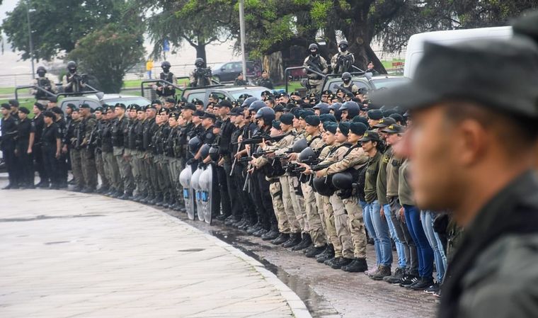 Las fuerzas federal de seguridad en Rosario. Foto: Juan José García