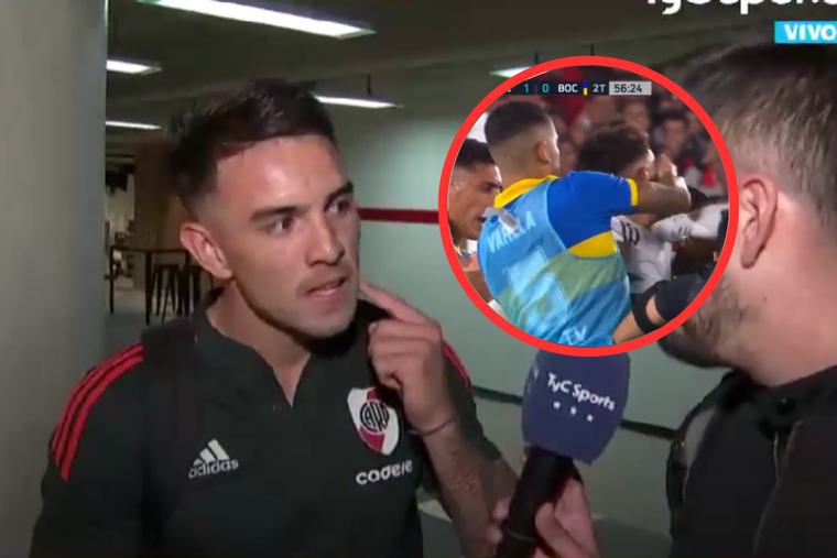 Enzo Díaz sobre el golpe de Alan Varela: Una piña de atrás Foto: TyC Sports