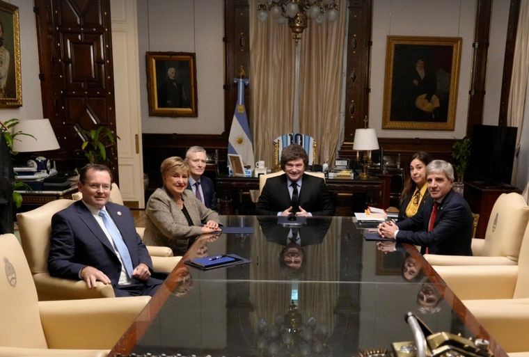 Javier Milei se reunió con Kristalina Georgieva en Casa Rosada.