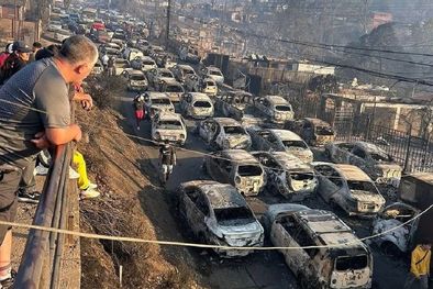 MDZol | Decenas de personas murieron tras los incendios en Chile. Algunos quedaron atrapados en sus vehículos