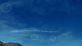 La foto que Gustavo Yañez tomó en Salta donde aparecen objetos voladores no identificados (ovnis).