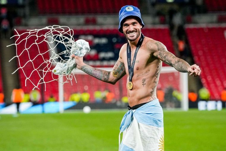 La felicidad de De Paul. Foto: EFE