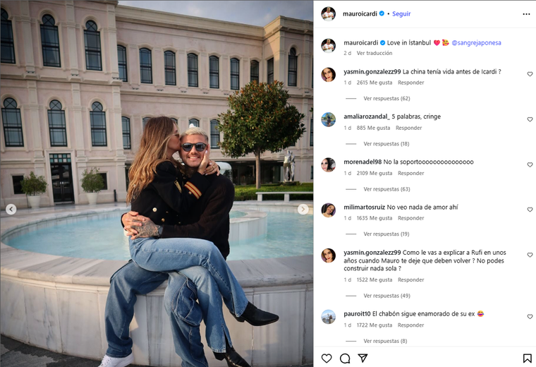 Mauro Icardi y la última foto con la China Suárez. Créditos: Instagram / mauroicardi Mauro Icardi y la última foto con la China Suárez. Créditos: Instagram / mauroicardi