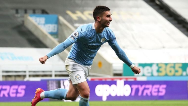 Ferran Torres marcó tres de los cuatro goles del campeón. Foto: @ManCityES