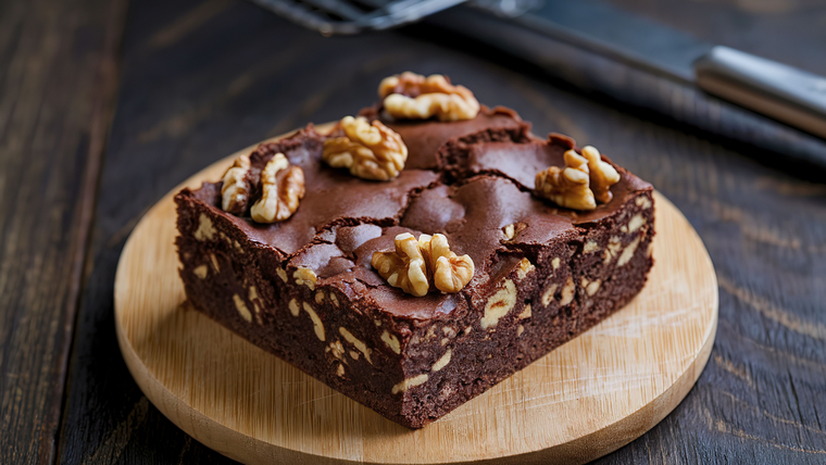 Si buscás una receta para golosos este brownie con nueces es para vos Si buscás una receta para golosos este brownie con nueces es para vos