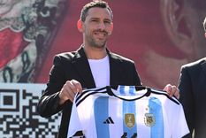 Maxi Rodríguez presentó su partido despedida. Foto: Télam