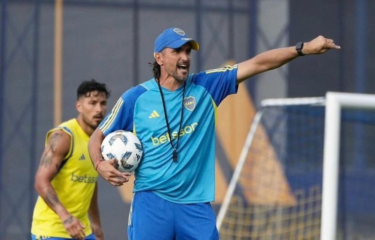 Diego Martínez cambia paraa recibir a Godoy Cruz en La Bombonera. Foto: @diegomartinezok7