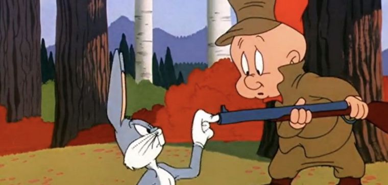 Elmer Gruñón intentando cazar sin éxito a Bugs Bunny Foto: Archivo