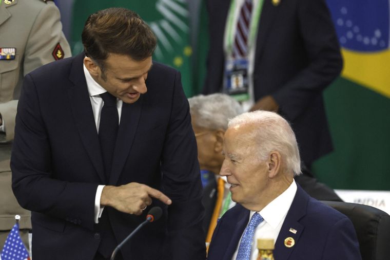 Emmanuel Macron y Joe Biden acompañaron el acuerdo entre Israel y Hezbolá. Foto: EFE