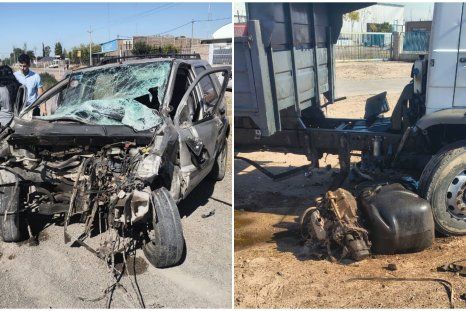 Así quedaron los dos vehículos que intervinieron en el accidente en el Acceso Este. Así quedaron los dos vehículos que intervinieron en el accidente en el Acceso Este.