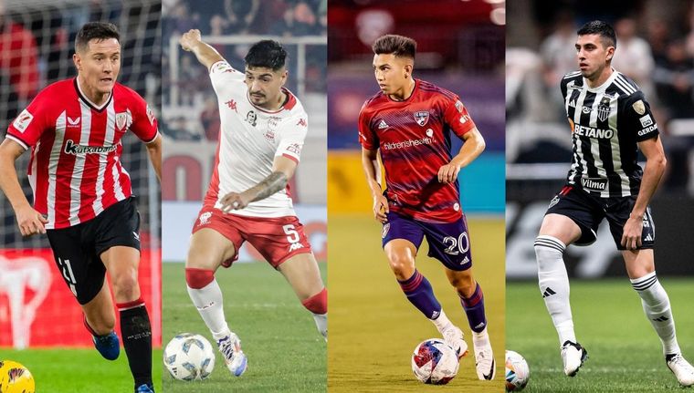 Los refuerzos de Boca: Ander Herrera, Williams Alarcón, Alan Velasco y Rodrigo Battaglia. Foto: IG @anderherrera | X @CAHuracan | IG: alanvelasco__ | IG: @rodribattaglia