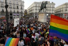 Foto: GETTY IMAGES. En Madrid se han concentrado varias de las movilizaciones para protestar contra los ataques de la comunidad LGTBIQ+.